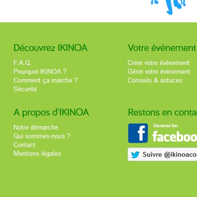 Ikinoa - Intégration footer