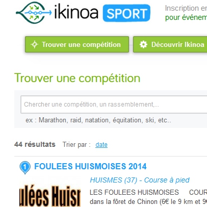 Ikinoa sport - trouver une compétition